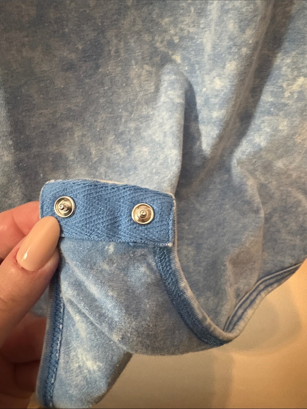 Zenana Outfitters Light Blue Acid-Wash Tank Bodysuit - Picture 5 of 6